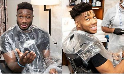 Γιάννης & Θανάσης Αντετοκούνμπο: Κούρεμα πριν τις μάχες στη “φούσκα” (photos)