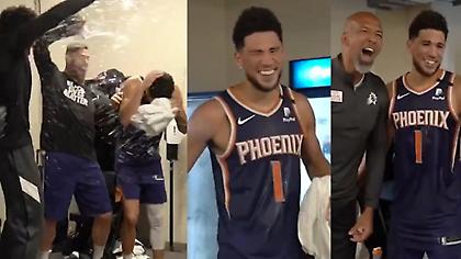 Μπουγέλο και αποθέωση για Μπούκερ στα αποδυτήρια (video)