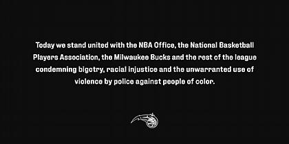 Ορλάντο Μάτζικ: «Δίπλα στους Μπακς και το ΝΒΑ εναντίον του ρατσισμού»