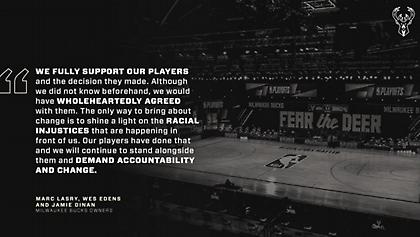 Ιδιοκτήτες Μπακς: «Στηρίζουμε την απόφαση των παικτών μας»