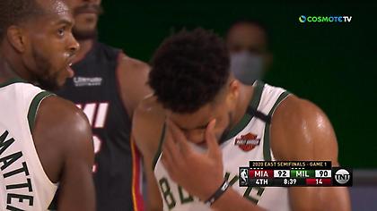 Η κακή εμφάνιση του Γιάννη στο Game 1 με τους Χιτ (video)