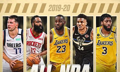 Με Γιάννη η κορυφαία πεντάδα του φετινού ΝΒΑ!