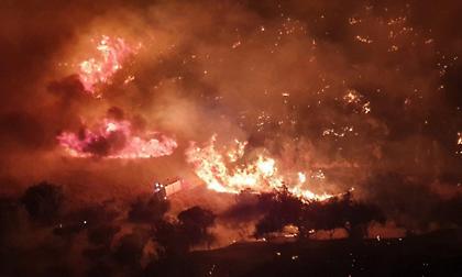Πάτρα: Μεγάλη φωτιά ανάμεσα σε Βούντενη και Συχαινά