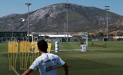 Οι παίκτες του Παναθηναϊκού σε ένα διασκεδαστικό τεστ ευστοχίας