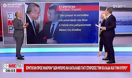 Ερντογάν σε Μακρόν: Δεν μπορώ να καταλάβω γιατί στηρίζεις Ελλάδα – Κύπρο