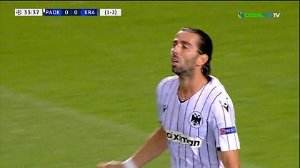 Σπατάλησε μεγάλη ευκαιρία για ΠΑΟΚ ο Κρέσπο (video)