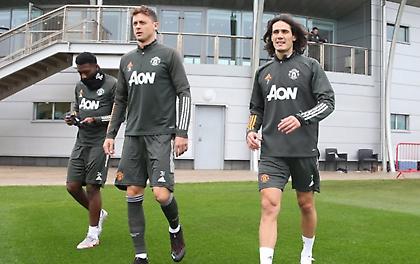 Η πρώτη προπόνηση του Καβάνι με τη Γιουνάιτεντ (pics/video)