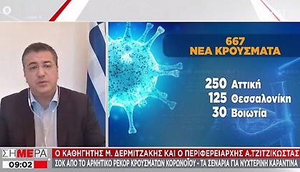 Τζιτζικώστας-ΣΚΑΪ: Προς lockdown η Θεσσαλονίκη - Είναι πολύ άσχημα τα δεδομένα