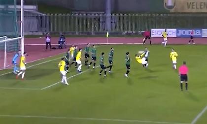 Γκολάρα με ανάποδο ψαλίδι στη Σλοβενία (video)