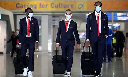 Η αναχώρηση του Ολυμπιακού για την Πορτογαλία