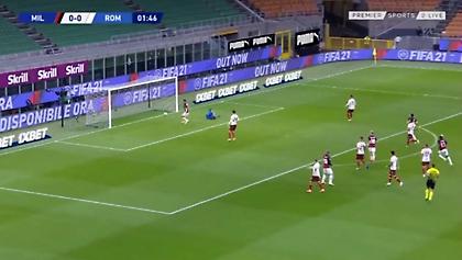 Μπήκε με την μπάλα στα δίχτυα για το 1-0 της Μίλαν στο 2' ο Ιμπραΐμοβιτς!