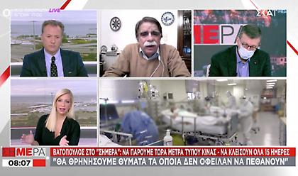 Βατόπουλος: Να επιβληθεί lockdown τύπου Κίνας-Να κλείσουν όλα για 15 μέρες
