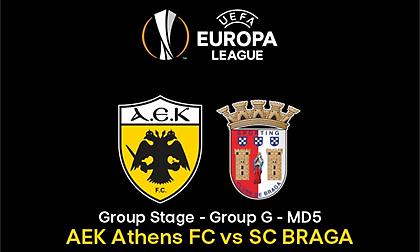 Το πρόγραμμα του ΑΕΚ-Μπράγκα