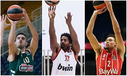 Ευρωλίγκα: Οι δέκα πιο άστοχοι παίκτες φέτος σε τρίποντα