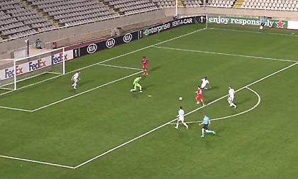 Το δοκάρι της Ομόνοιας με ΠΑΟΚ (video)