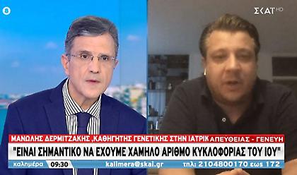 Δερμιτζάκης σε ΣΚΑΪ: Επικίνδυνος ο εμβολιασμός με υψηλό αριθμό κρουσμάτων- Οι λόγοι