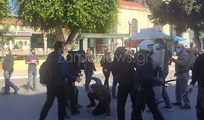Επέτειος Γρηγορόπουλου: Σοβαρά επεισόδια στα Χανιά- Προσαγωγές διαδηλωτών (video)