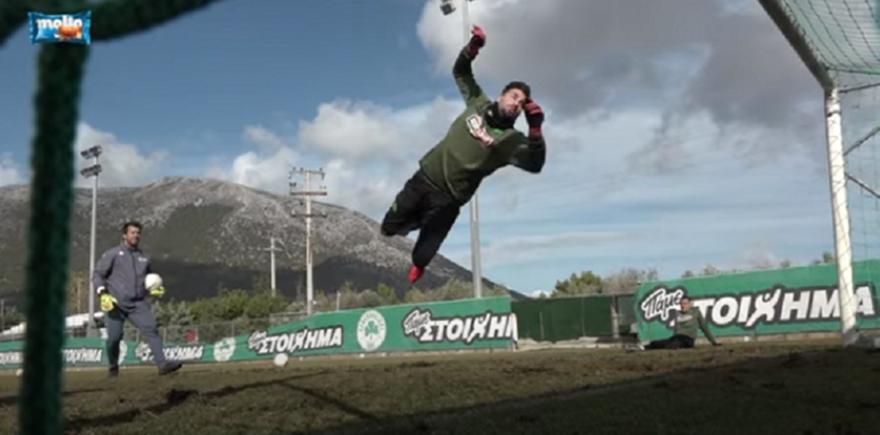 Η προπόνηση στο Κορωπί και τα...γυμνάσια στους τερματοφύλακες (vid)