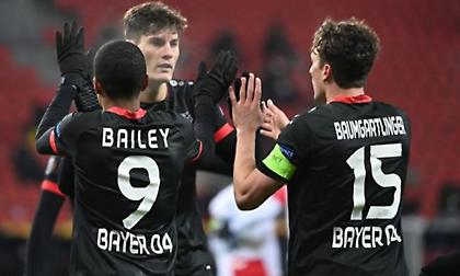 Άνετη πρωτιά με εξαιρετικό Μπέιλι η Λεβερκούζεν, πέρασε ως δεύτερη η Σλάβια