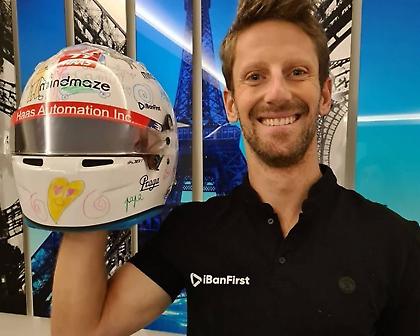 Τα παιδιά του Γκροζάν ζωγράφισαν το κράνος του (pics)