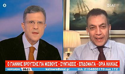 Ο Βρούτσης απαντάει στον ΣΚΑΪ: Τι ισχύει για επίδομα 800 ευρώ, δώρο, επίδομα ανεργίας