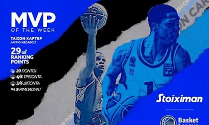 Πολυτιμότερος της Basket League ο Κάρτερ