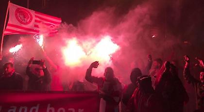 Πρόστιμο για άσκοπη μετακίνηση σε οπαδούς του Ολυμπιακού που υποδέχτηκαν την αποστολή στο Παναιτώλιο