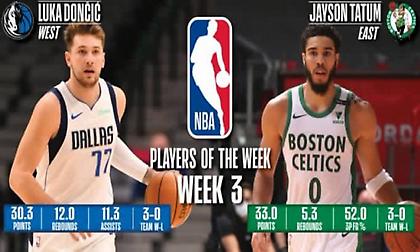 Ντόντσιτς και Τέιτουμ οι παίκτες της εβδομάδας