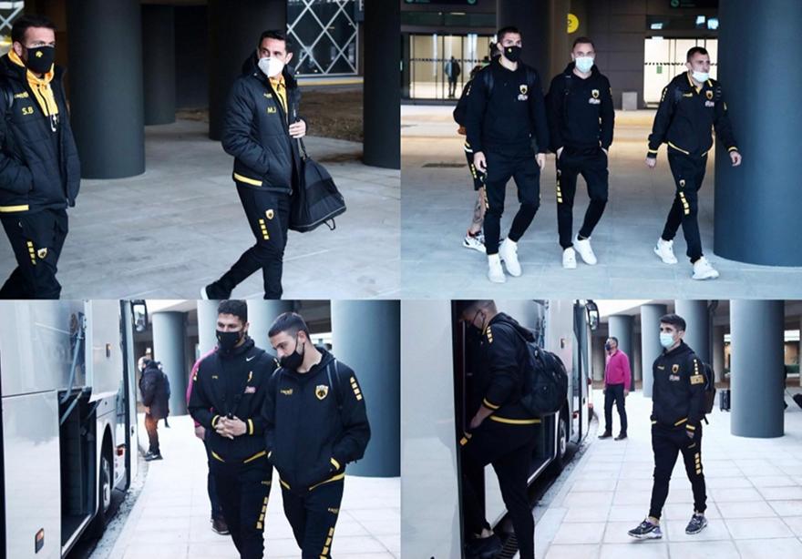 AEK: Έφτασε στη Θεσσαλονίκη η αποστολή