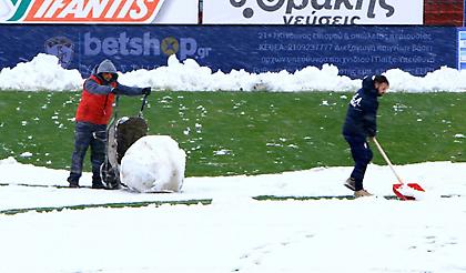 Κίνδυνος αναβολής στο ΑΕΛ-Απόλλων λόγω χιονιού (pics)