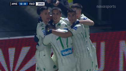 Άρης-Παναθηναϊκός: Ο Καμπετσής άνοιξε το σκορ (video)