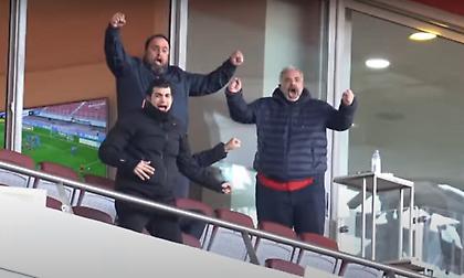 Η παρακάμερα του Ολυμπιακού και οι έξαλλοι πανηγυρισμοί του Μαρινάκη (video)