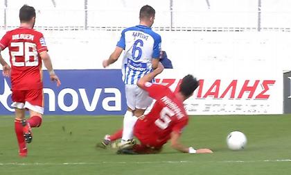 Ατρόμητος-Ολυμπιακός: Το σκληρό μαρκάρισμα του Μπουχαλάκη (video)