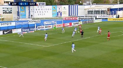 Ατρόμητος-Ολυμπιακός: Τέσσερις ερυθρόλευκες ευκαιρίες σε εννιά λεπτά (video)