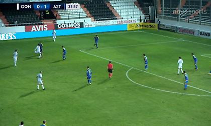 Τρομερό σουτ του Στάικου στο οριζόντιο δοκάρι (video)