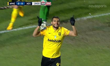 Η κεφαλιά του Ροζ για το 1-0 του Άρη επί της ΑΕΛ! (vid)