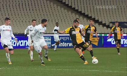 Φοβερό σουτ του Ολιβέιρα, δεύτερο δοκάρι για την ΑΕΚ (video)