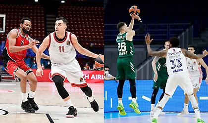 Η βαθμολογία της Ευρωλίγκας: 11ος ο Ολυμπιακός, 16ος ο Παναθηναϊκός