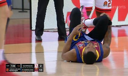 ΟΣΦΠ-Μπαρτσελόνα: Ο τραυματισμός του Χίγκινς (vid)