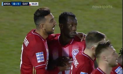 Το γκολ του Χασάν για το 1-0 κόντρα στον Απόλλωνα (video)