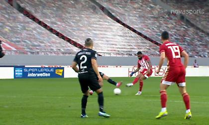 Ολυμπιακός-ΟΦΗ: Με συρτό σουτ του Εμβιλά το 1-0 (video)