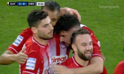 Ολυμπιακός-ΟΦΗ: Ο Μασούρας με κοντινό πλασέ δίνει «αέρα» δύο τερμάτων στον Ολυμπιακό (video)