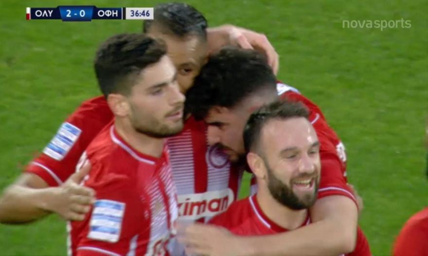 Ολυμπιακός-ΟΦΗ: Ο Μασούρας με κοντινό πλασέ δίνει «αέρα» δύο τερμάτων στον Ολυμπιακό (video)