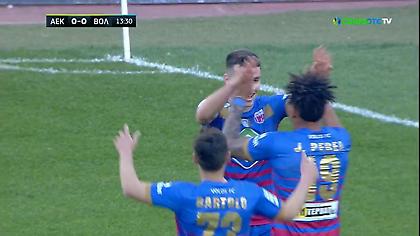 Το προβάδισμα του Βόλου με Δουβίκα κόντρα στην ΑΕΚ (video)