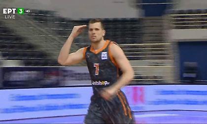 ΠΑΟΚ-Προμηθέας: Τα τρίποντα «μαχαιριά» του Αγραβάνη! (video)