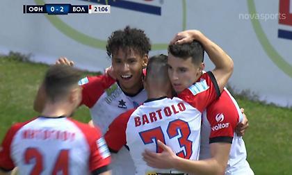 ΟΦΗ-Βόλος: Το 2-0 για τους φιλοξενούμενους από τον Δουβίκα (video)