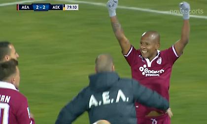 ΑΕΛ-ΑΕΚ: Ισοφάρισε σε 2-2 η ΑΕΛ με δύο γκολ σε 10 λεπτά! (vids)