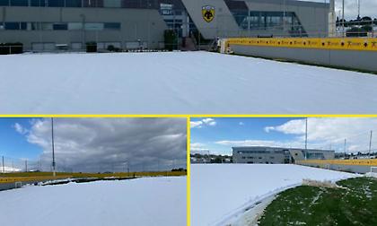 Λευκό τοπίο στα Σπάτα - Φουλ εργασίες στην ΑΕΚ για την προπόνηση (pic)