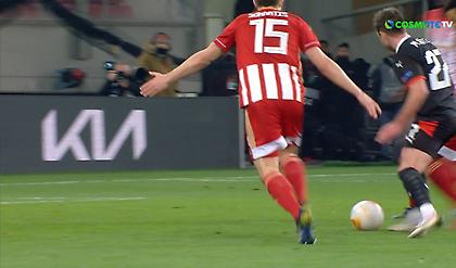 Ολυμπιακός-Αϊντχόφεν: Η σωτήρια παρέμβαση του Λαλά πριν το 3-2 (video)