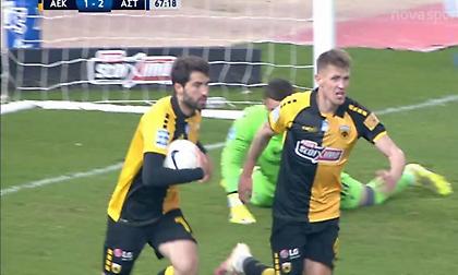 Δεύτερο «χτύπημα» ο Σιμάνσκι και ισοφάριση για ΑΕΚ (video)